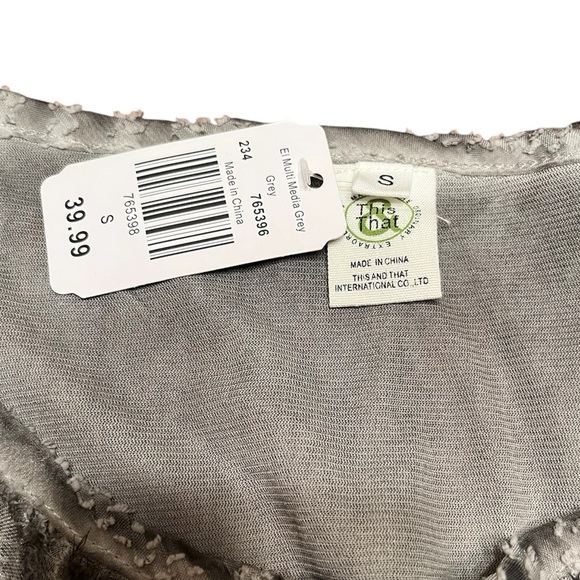 Lace Sequin Embellished Long Sleeve Tunic Top Size S - Picture 9 of 10